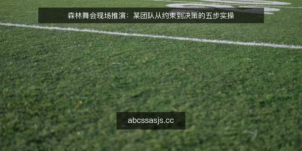 森林舞会现场推演：某团队从约束到决策的五步实操 — 先做前置准备：摸清场地与资源约束 配图